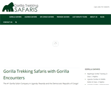 Tablet Screenshot of gorillatrekkingsafaris.com